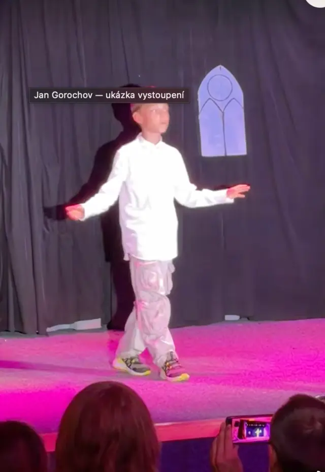 Jan Gorochov during a theatre performance